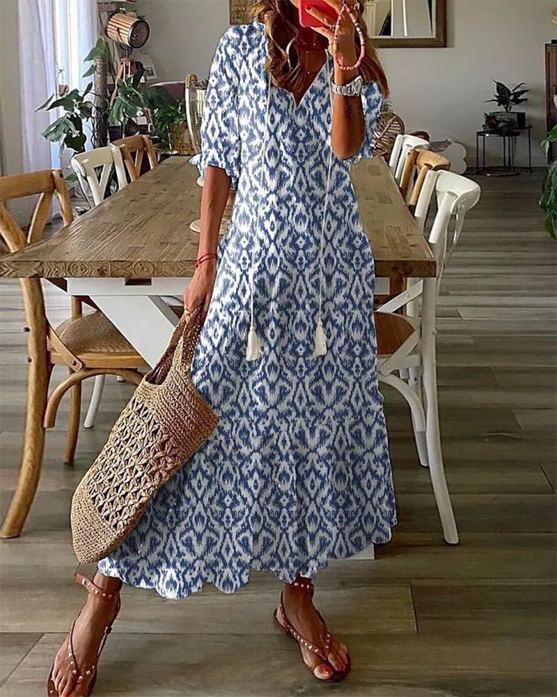 Luna | Abito Boho Senza Sforzo con Vestibilità Flatting