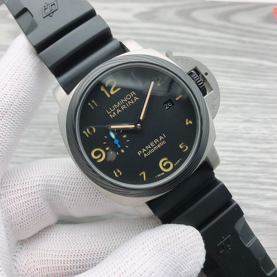 LUMINOR MARINA 1950 44MM CARBON BEZEL STAINLESS STEEL