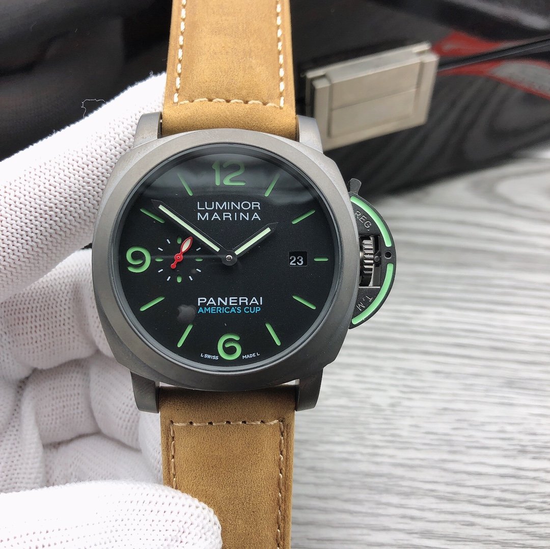 LUMINOR MARINA 1950 3DAYS AMERICA CUP 44MM BLACK DIAL