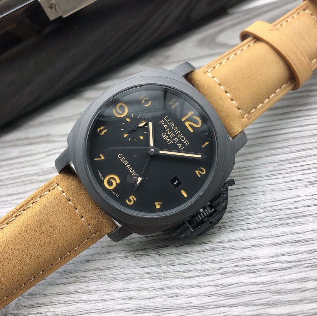 LUMINOR MARINA 1950 GMT CERAMIC 44MM BLACK DIAL