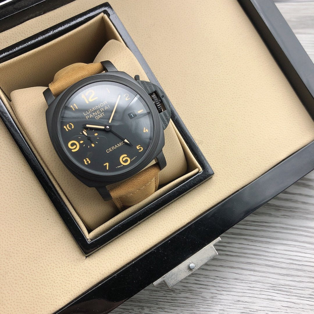 LUMINOR MARINA 1950 GMT CERAMIC 44MM BLACK DIAL