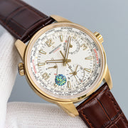 JAEGER POLARIS GEOGRAPHIC YELLOW GOLD CASE