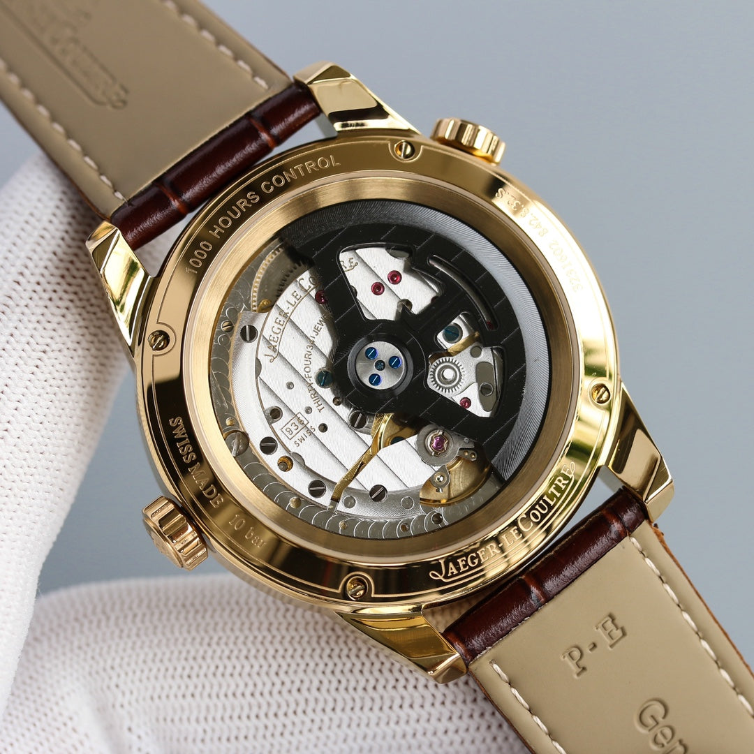 JAEGER POLARIS GEOGRAPHIC YELLOW GOLD CASE