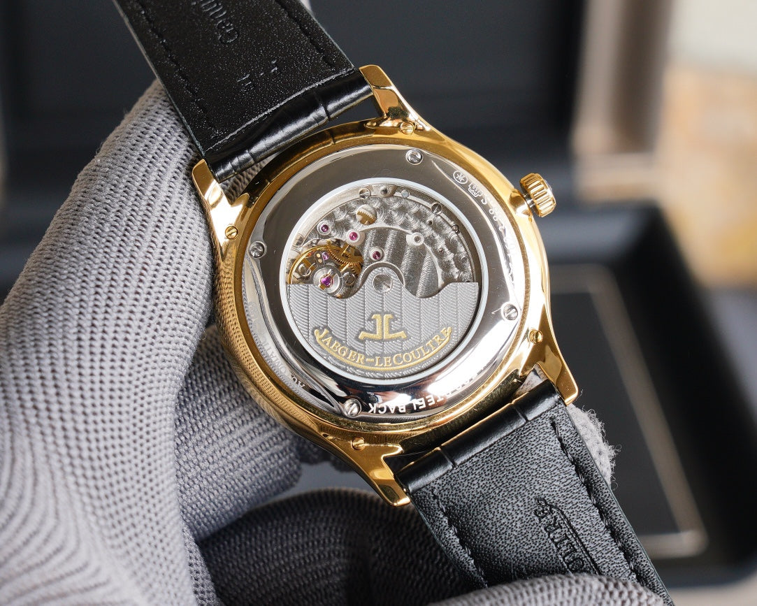 JAEGER MASTER HOMETIME GOLD CASE WHITE DIAL