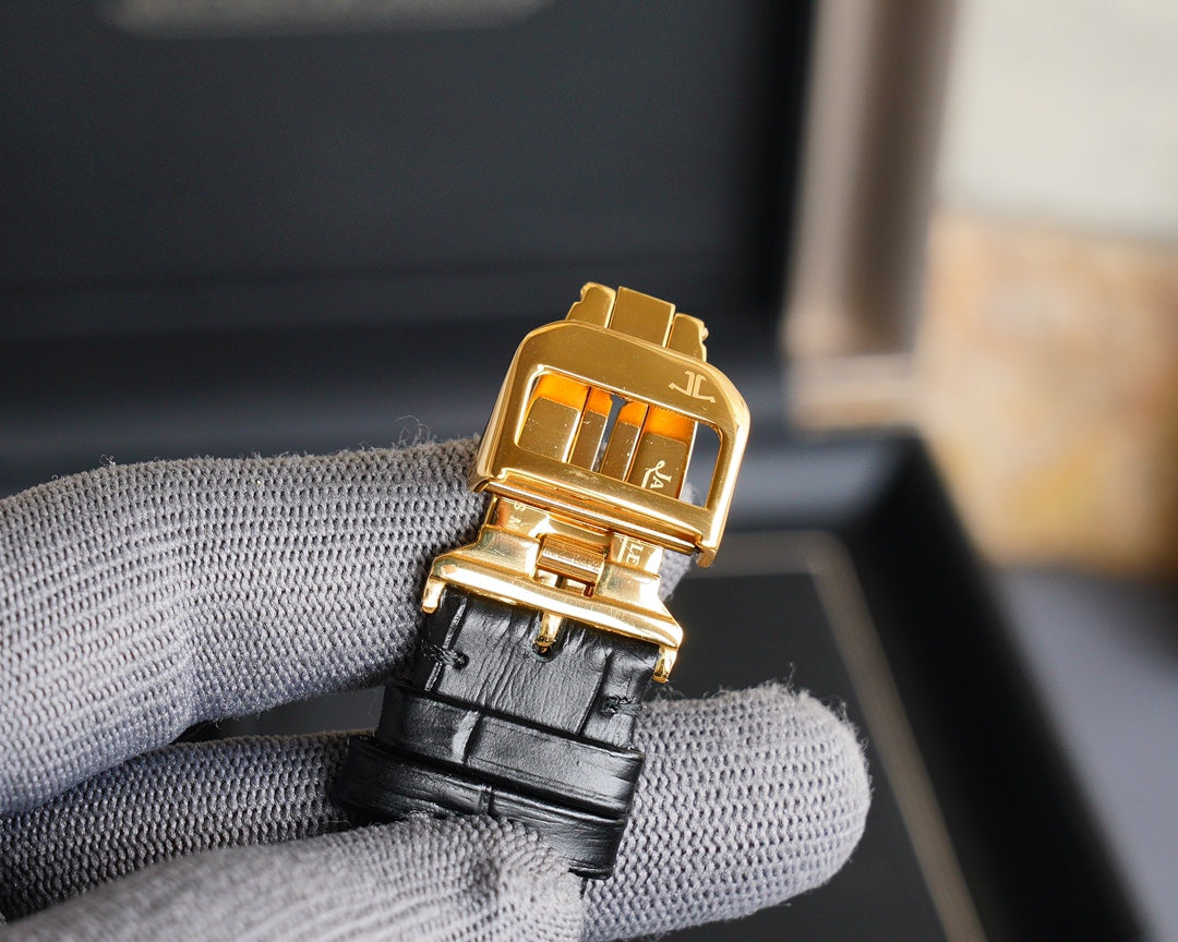 JAEGER MASTER HOMETIME GOLD CASE WHITE DIAL