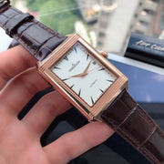 JAEGER REVERSO 42 DATE LEATHER STRAP