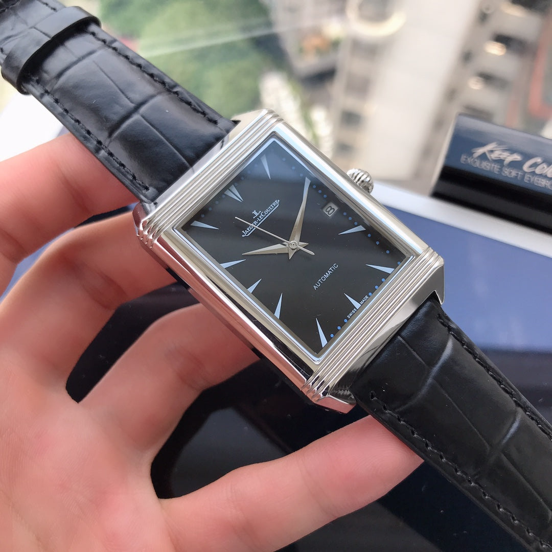 JAEGER REVERSO 42 DATE LEATHER STRAP