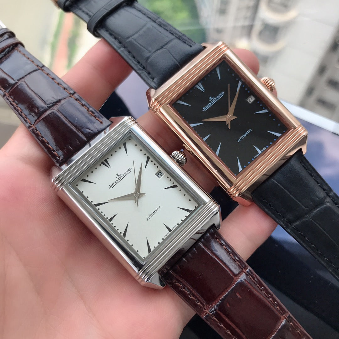 JAEGER REVERSO 42 DATE LEATHER STRAP