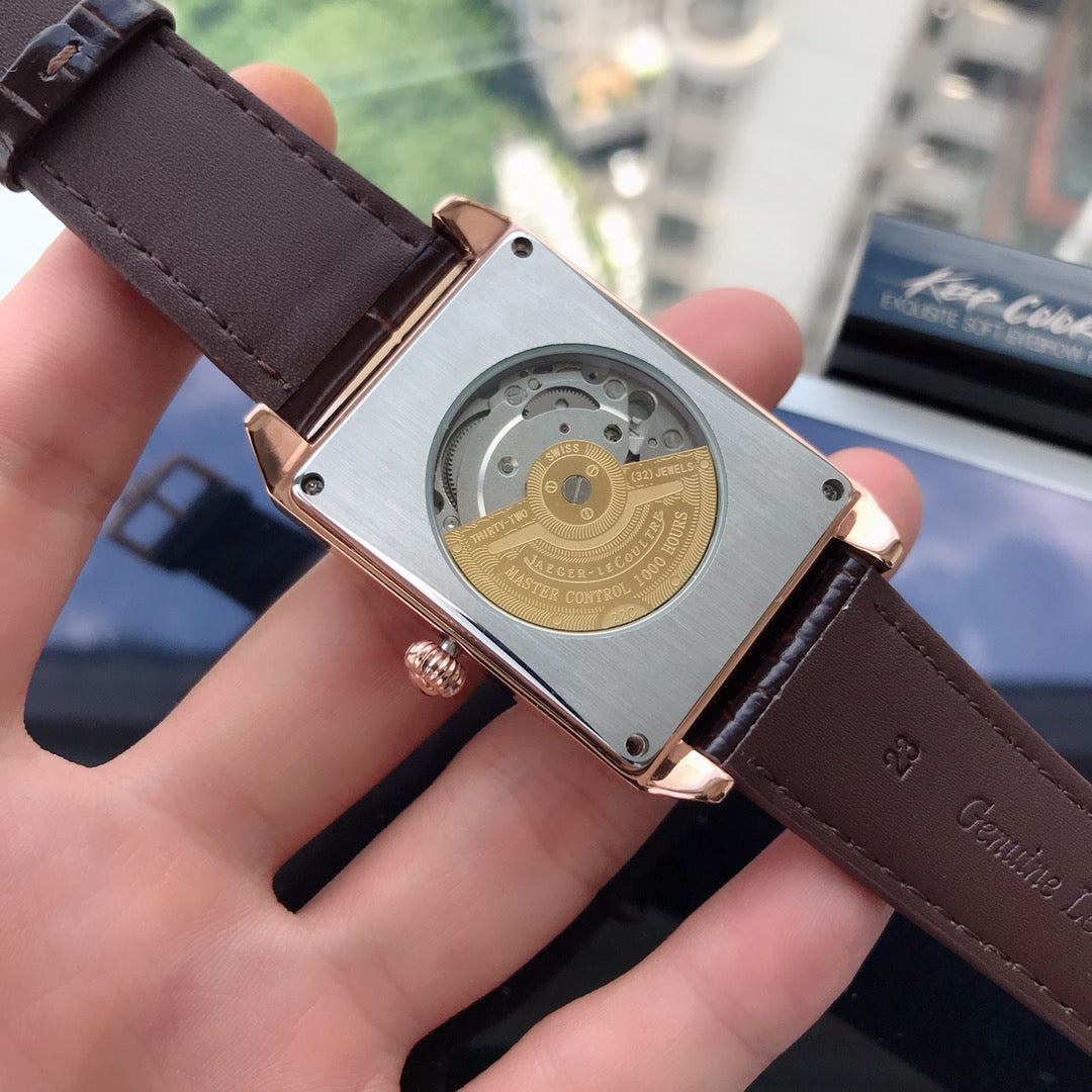 JAEGER REVERSO 42 DATE LEATHER STRAP