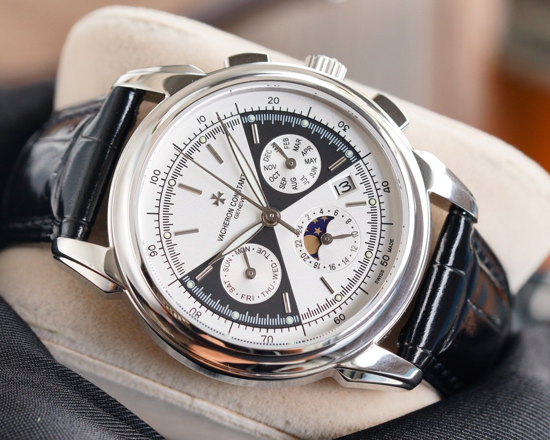 VACHERON ANNUAL CALENDAR MOONPHASE STEEL CASE