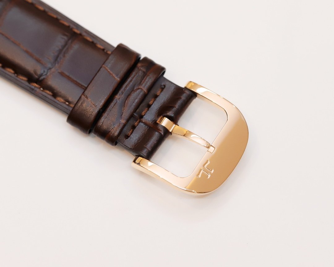 JAEGER MASTER ULTRA THIN MOONPHASE ROSE GOLD CASE GREY DIAL