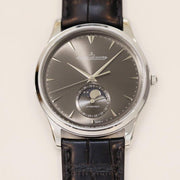JAEGER MASTER ULTRA THIN MOONPHASE STEEL CASE GREY DIAL