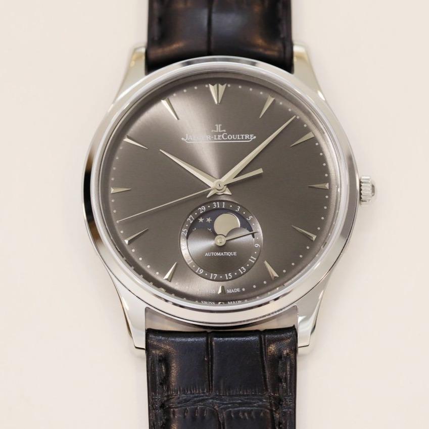 JAEGER MASTER ULTRA THIN MOONPHASE STEEL CASE GREY DIAL
