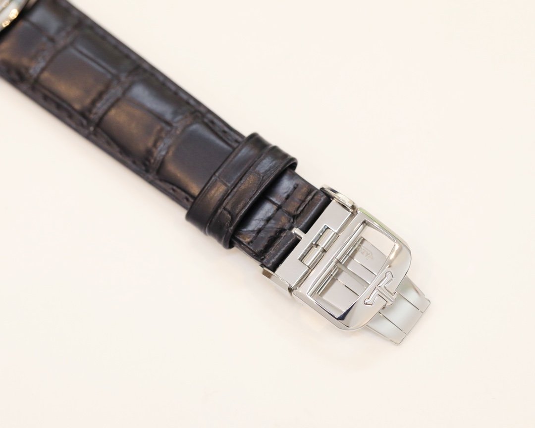 JAEGER MASTER ULTRA THIN MOONPHASE STEEL CASE GREY DIAL