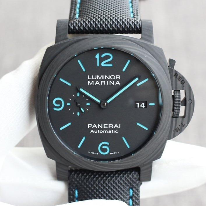LUMINOR MARINA 1950 CARBON CASE 44MM BLACK DIAL