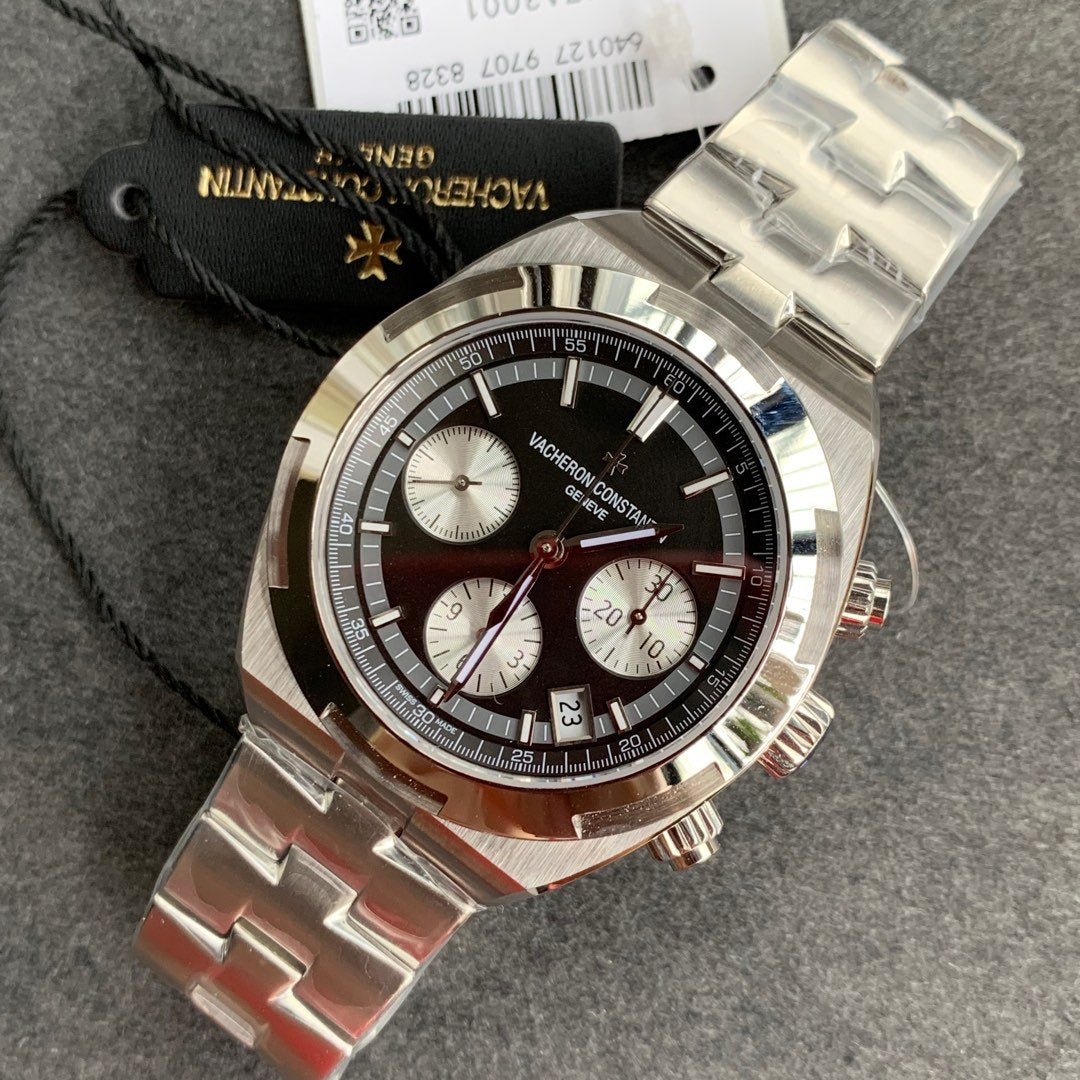 OVERSEA CHRONOGRAPH STAINLESS STEEL BLACK DIAL