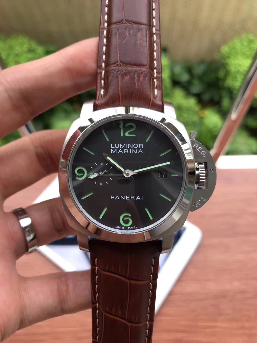 LUMINOR 3 DAYS 1950 STEEL CASE BLACK DIAL