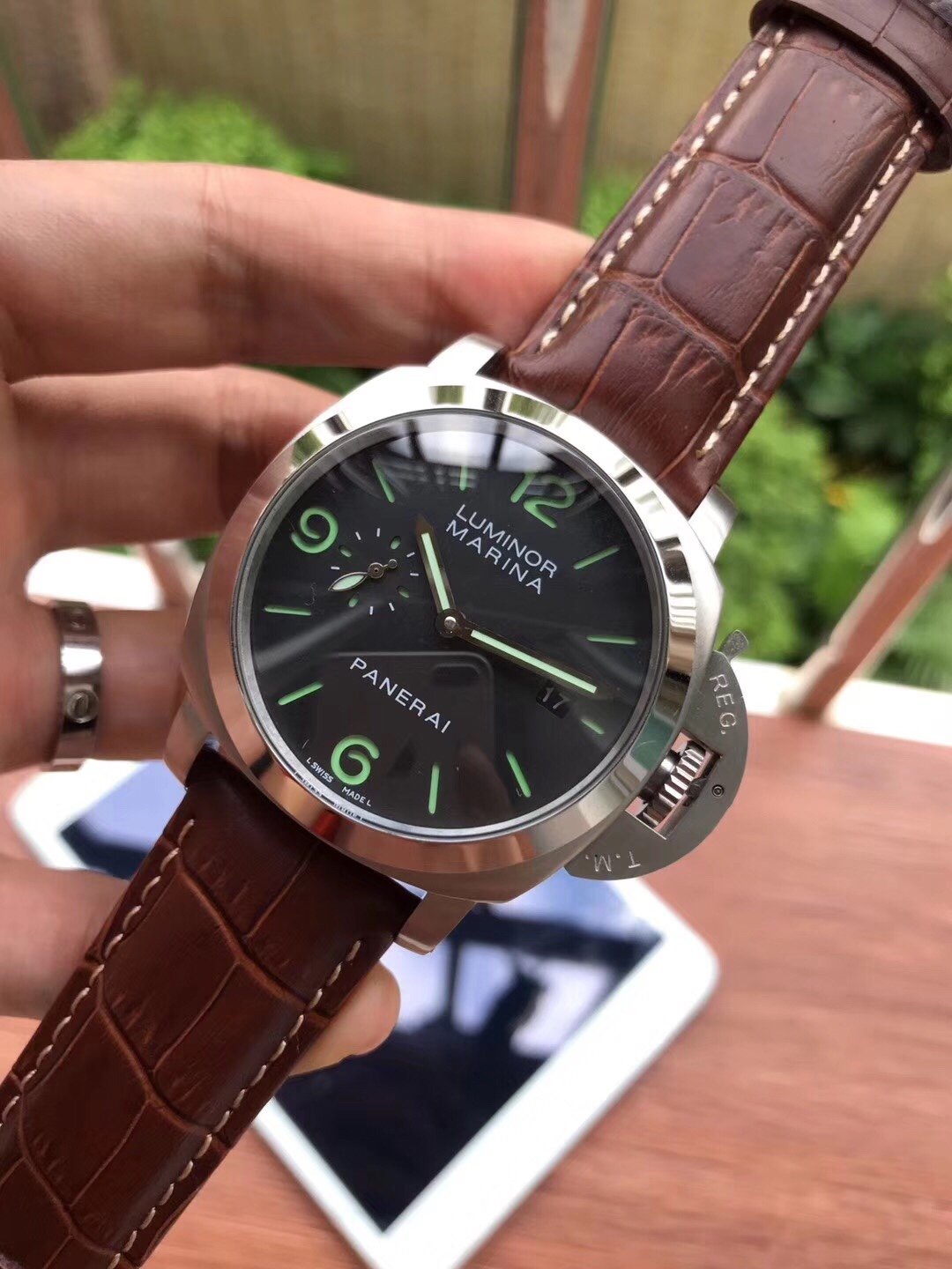 LUMINOR 3 DAYS 1950 STEEL CASE BLACK DIAL