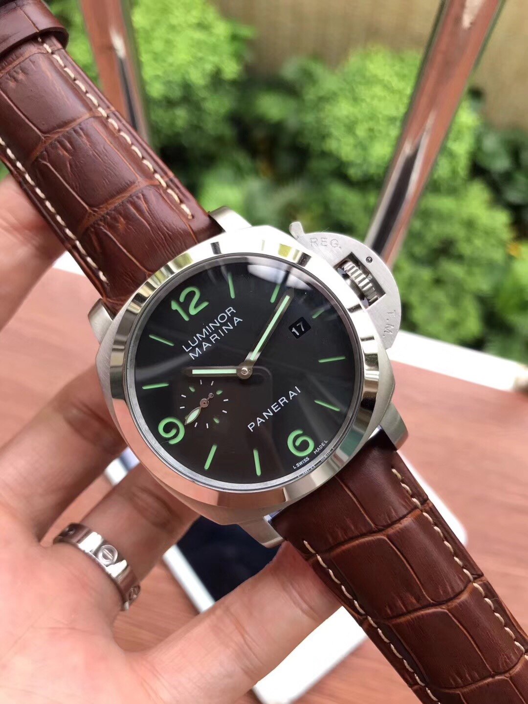LUMINOR 3 DAYS 1950 STEEL CASE BLACK DIAL