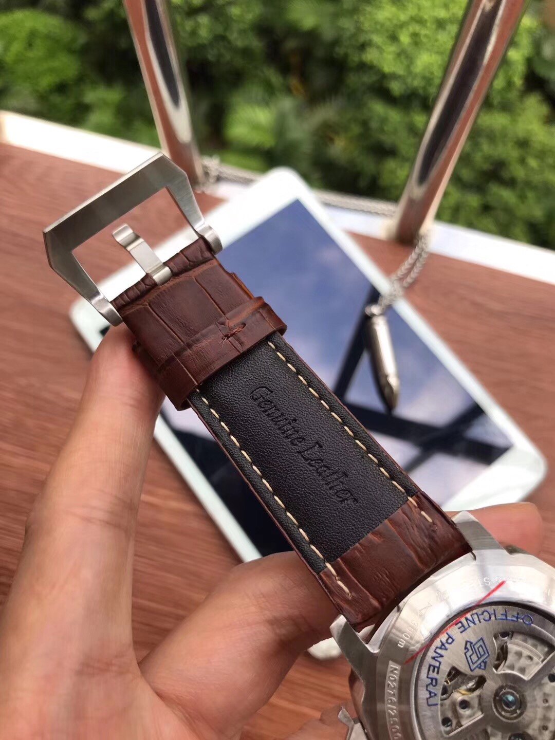 LUMINOR 3 DAYS 1950 STEEL CASE BLACK DIAL