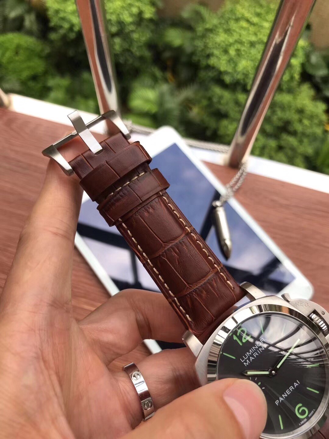 LUMINOR 3 DAYS 1950 STEEL CASE BLACK DIAL