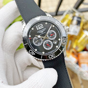 HYDRO CONQUEST CHRONOGRAPH STAINLESS STEEL RUBBER STRAP