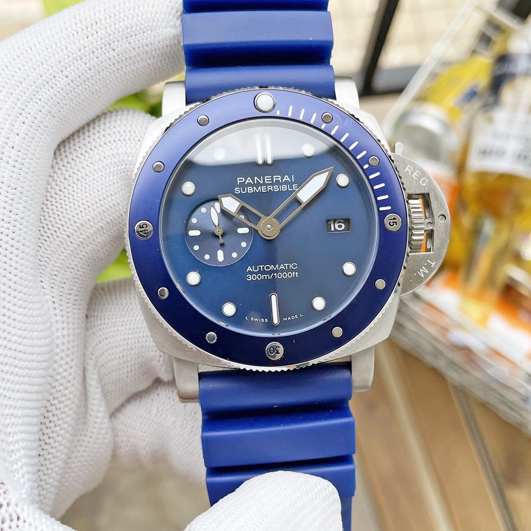 LUMINOR SUBMERSIBLE 3 DAYS 47MM BLUE BEZEL