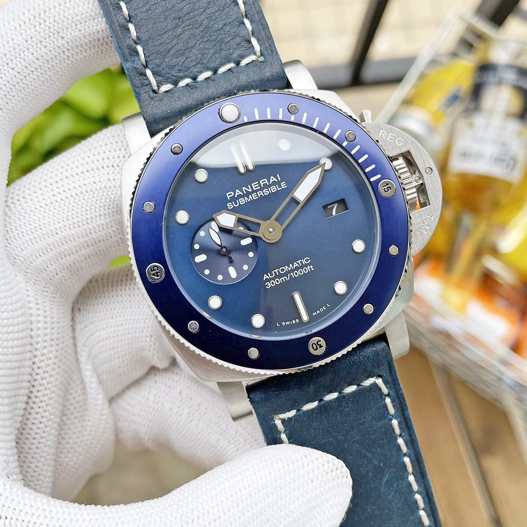 LUMINOR SUBMERSIBLE 3 DAYS 47MM BLUE BEZEL