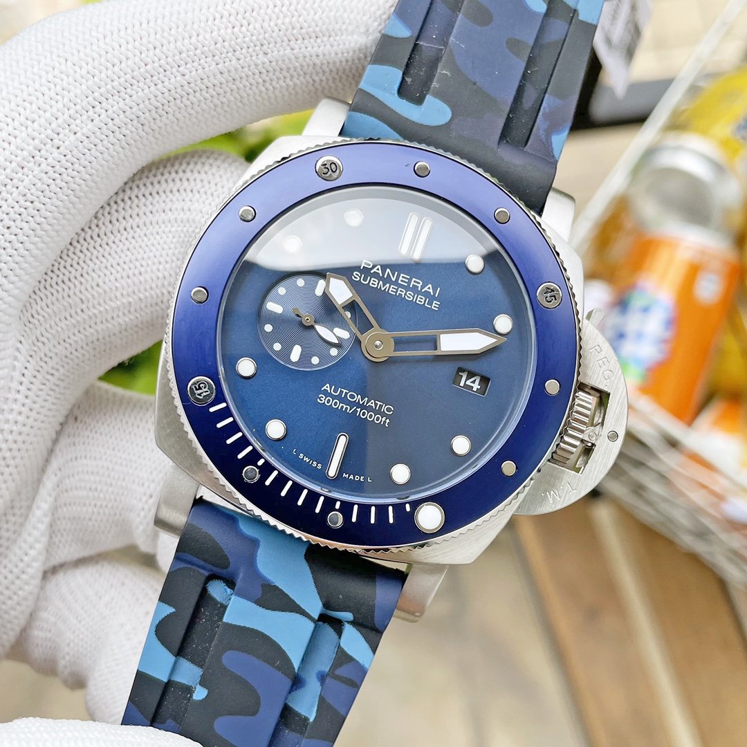 LUMINOR SUBMERSIBLE 3 DAYS 47MM BLUE BEZEL