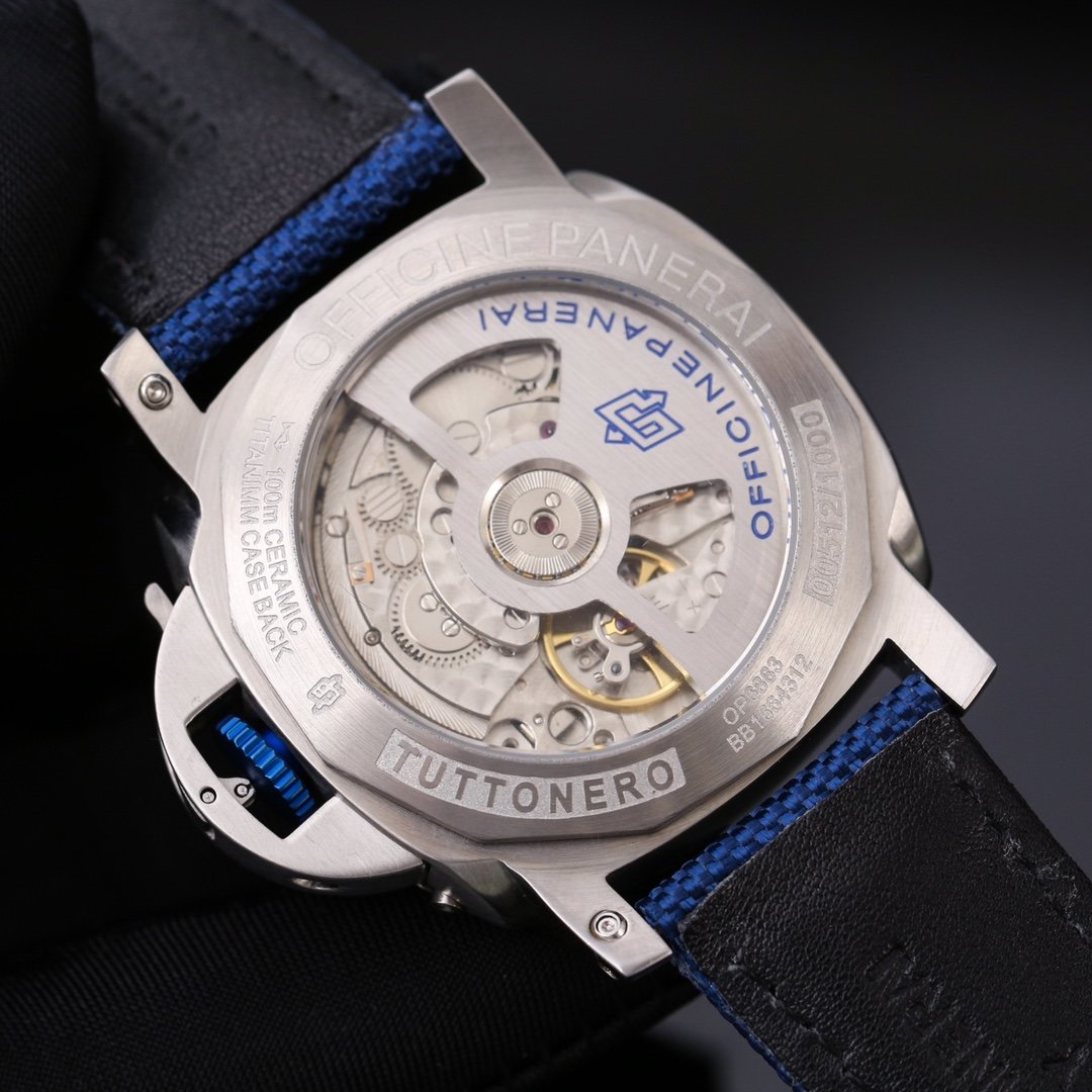LUMINOR MARINA 44MM STEEL CASE LEATHER