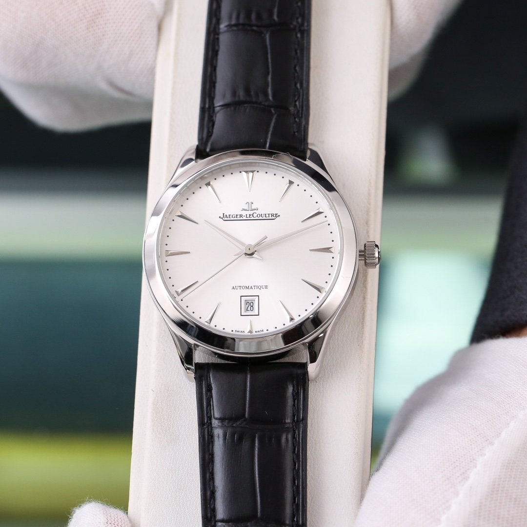 JAEGER MASTER ULTRA THIN DATE 39MM LEATHER