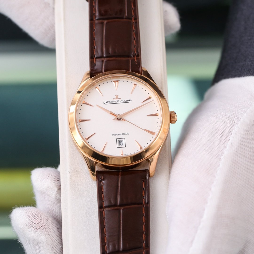 JAEGER MASTER ULTRA THIN DATE 39MM LEATHER