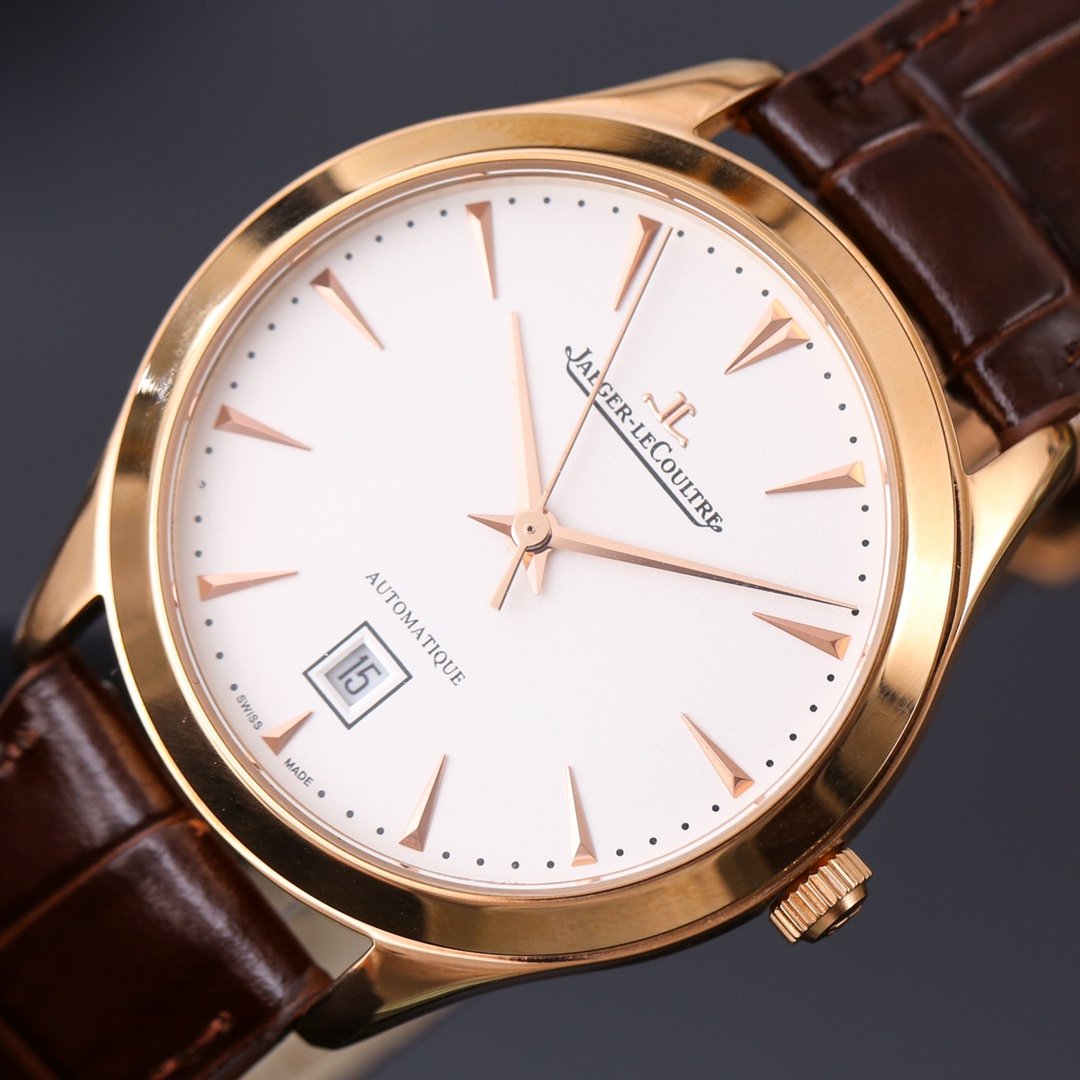 JAEGER MASTER ULTRA THIN DATE 39MM LEATHER