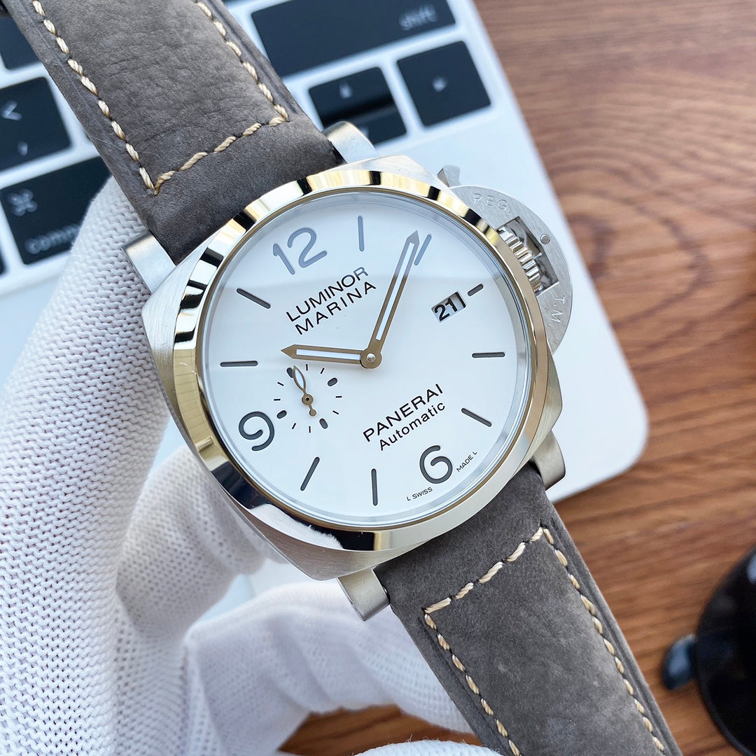 LUMINOR MARINA 1950 STEEL CASE WHITE DIAL