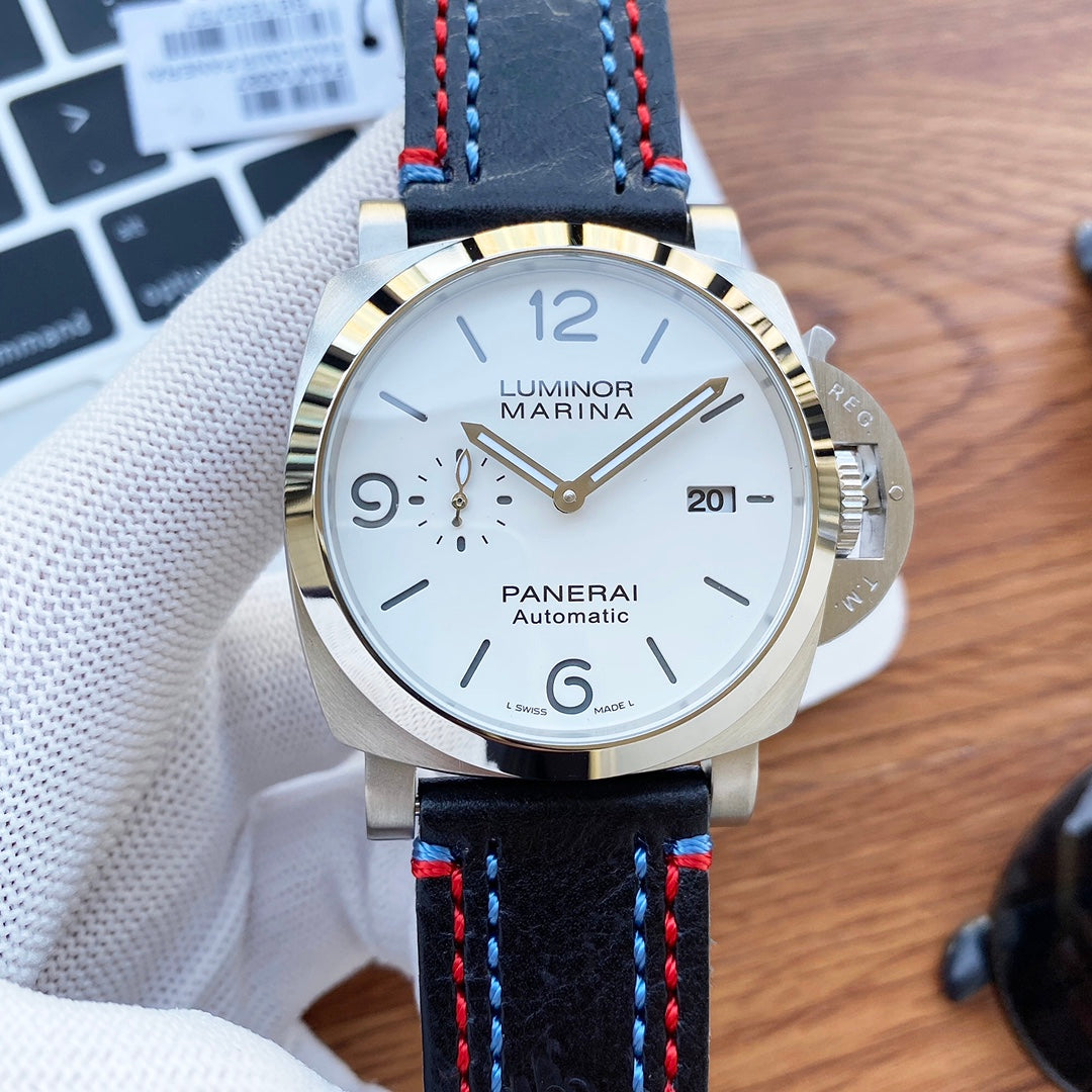 LUMINOR MARINA 1950 STEEL CASE WHITE DIAL