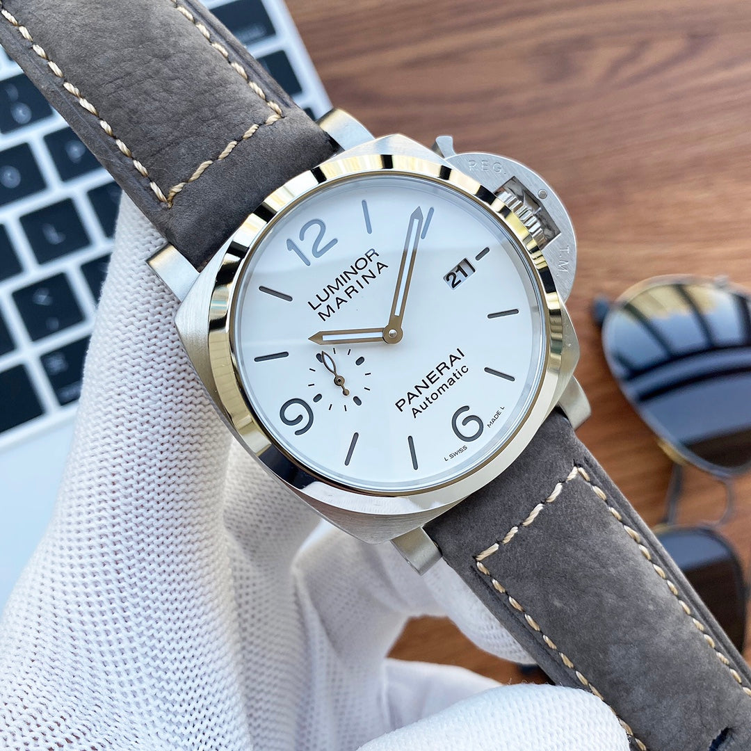 LUMINOR MARINA 1950 STEEL CASE WHITE DIAL