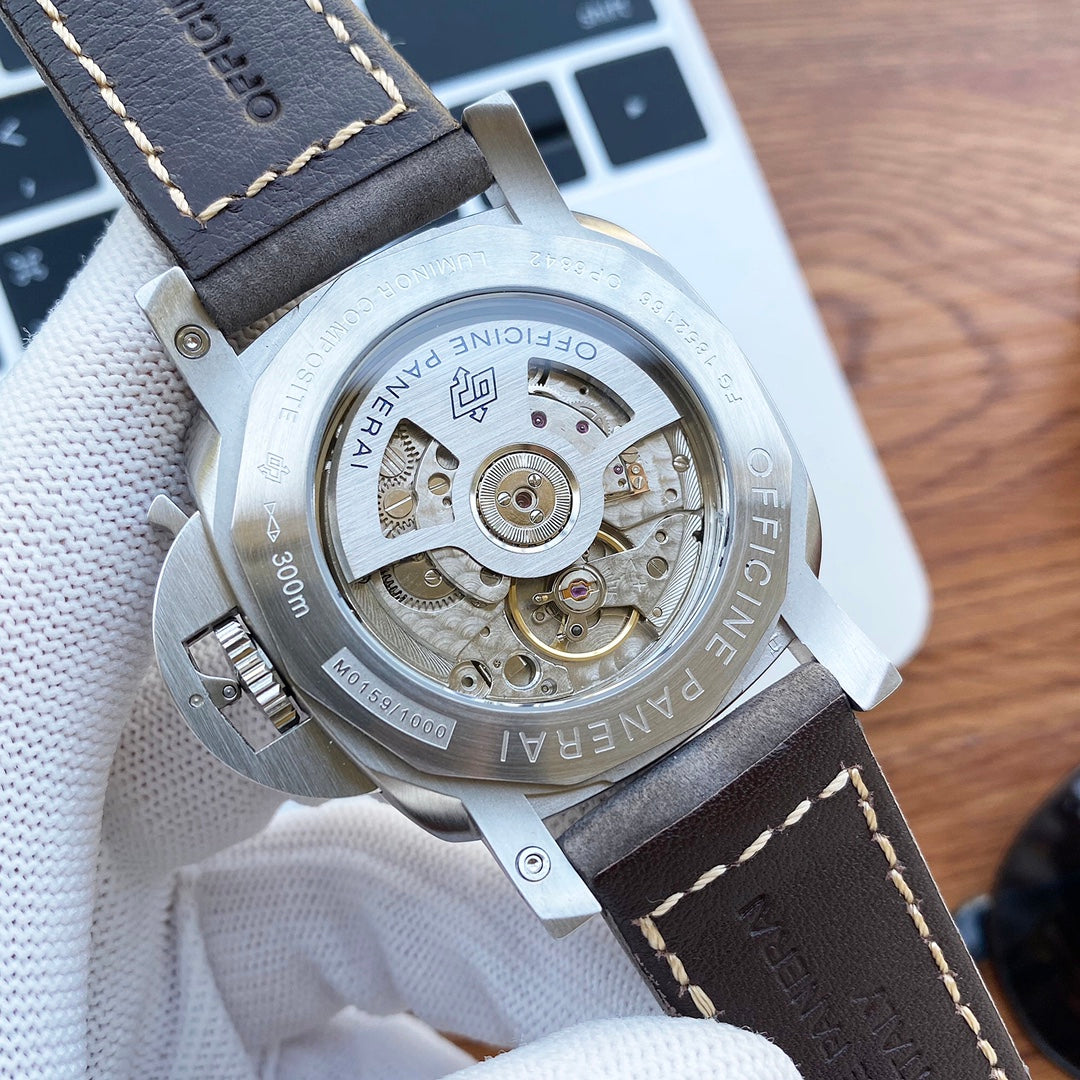 LUMINOR MARINA 1950 STEEL CASE WHITE DIAL