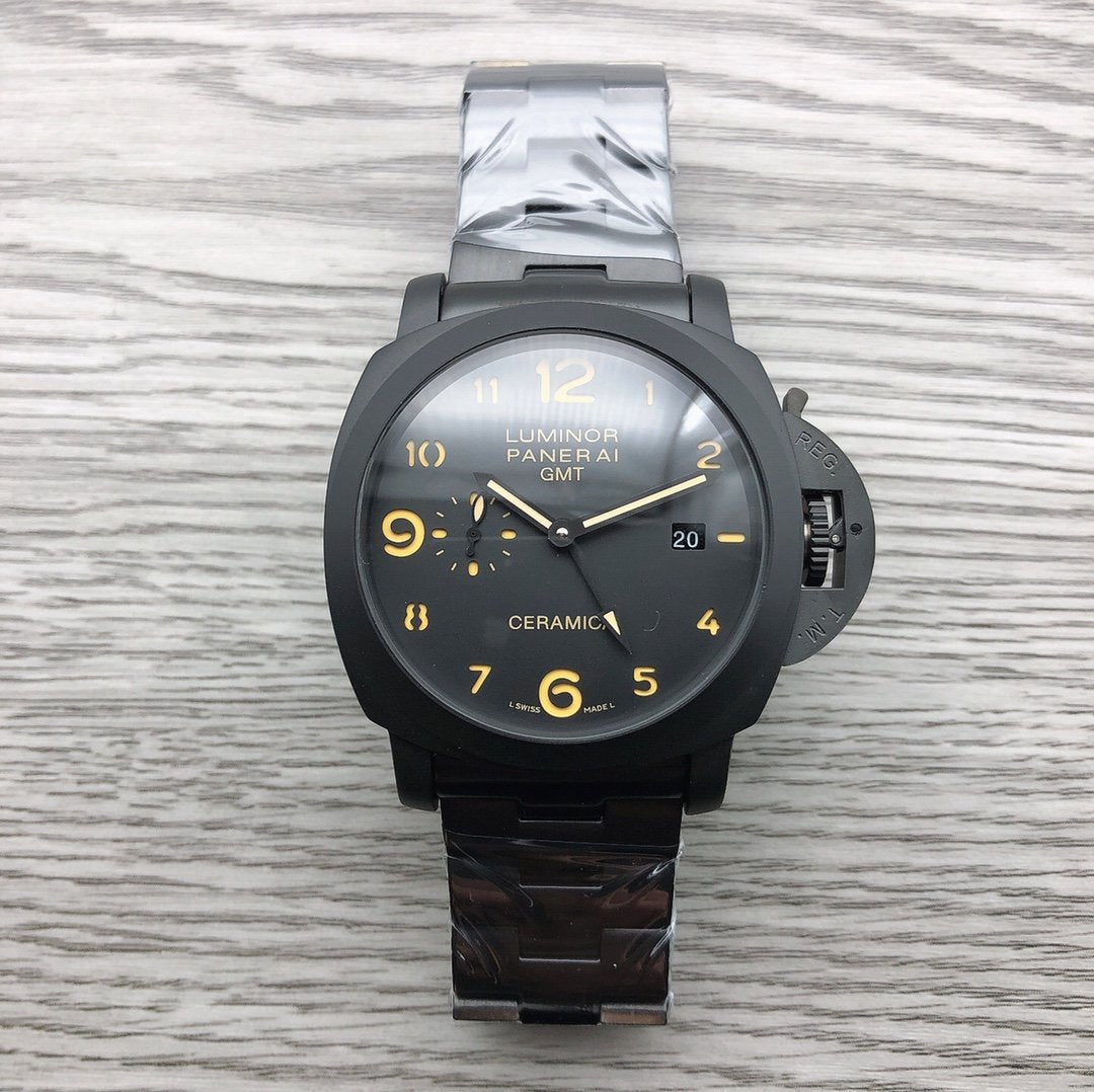LUMINOR 1950 3 DAYS GMT CERAMICA BLACK DIAL