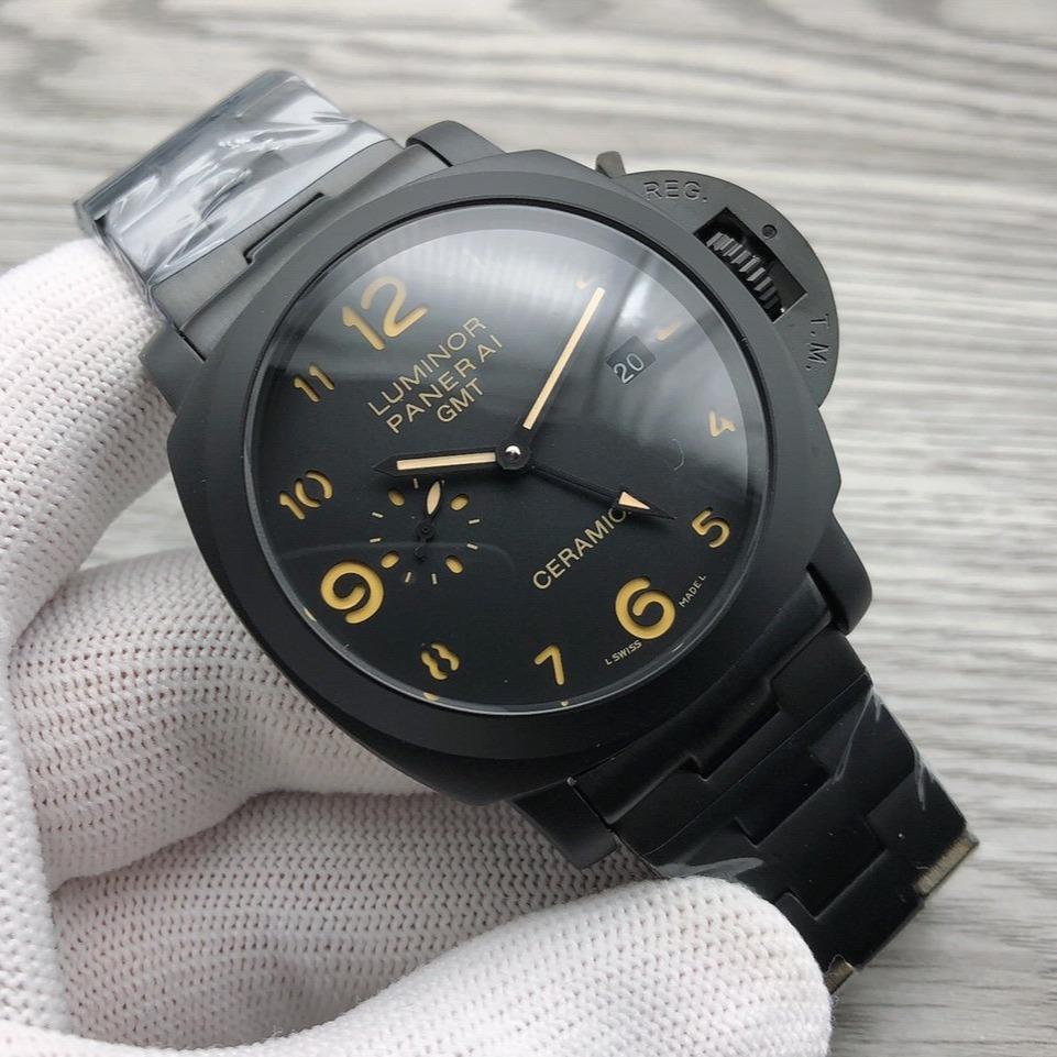 LUMINOR 1950 3 DAYS GMT CERAMICA BLACK DIAL