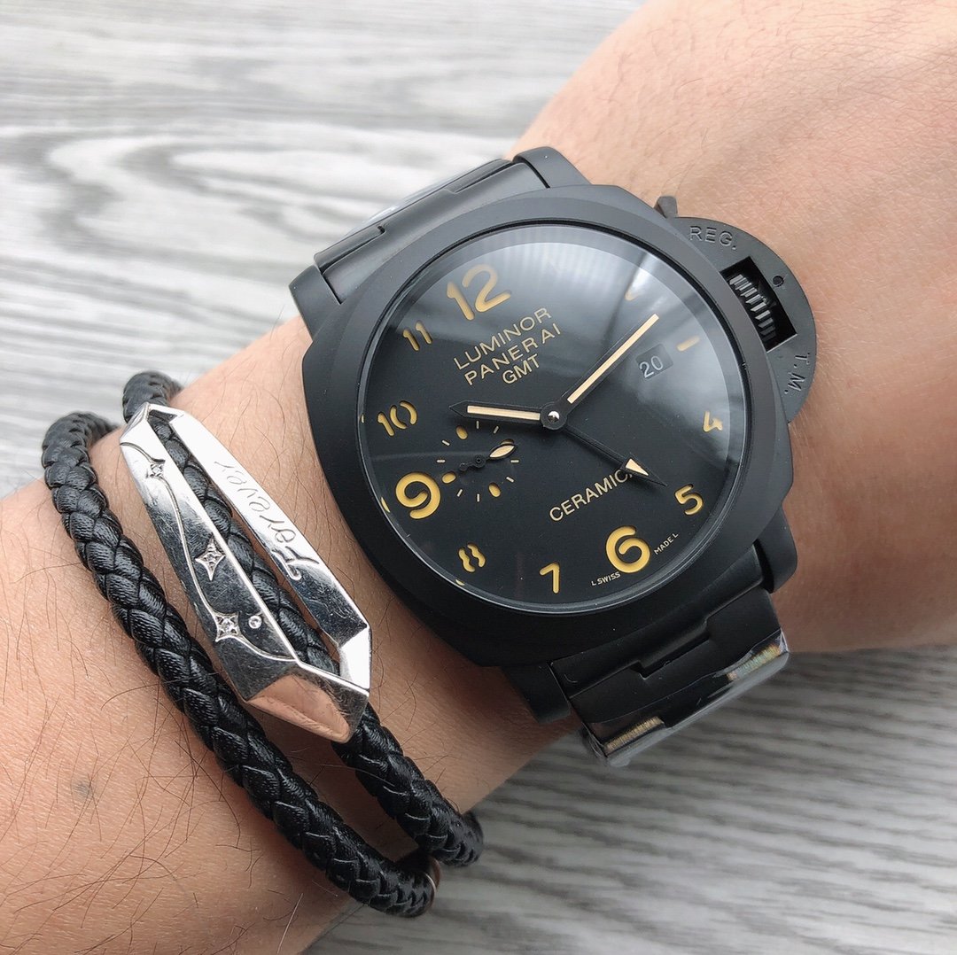 LUMINOR 1950 3 DAYS GMT CERAMICA BLACK DIAL