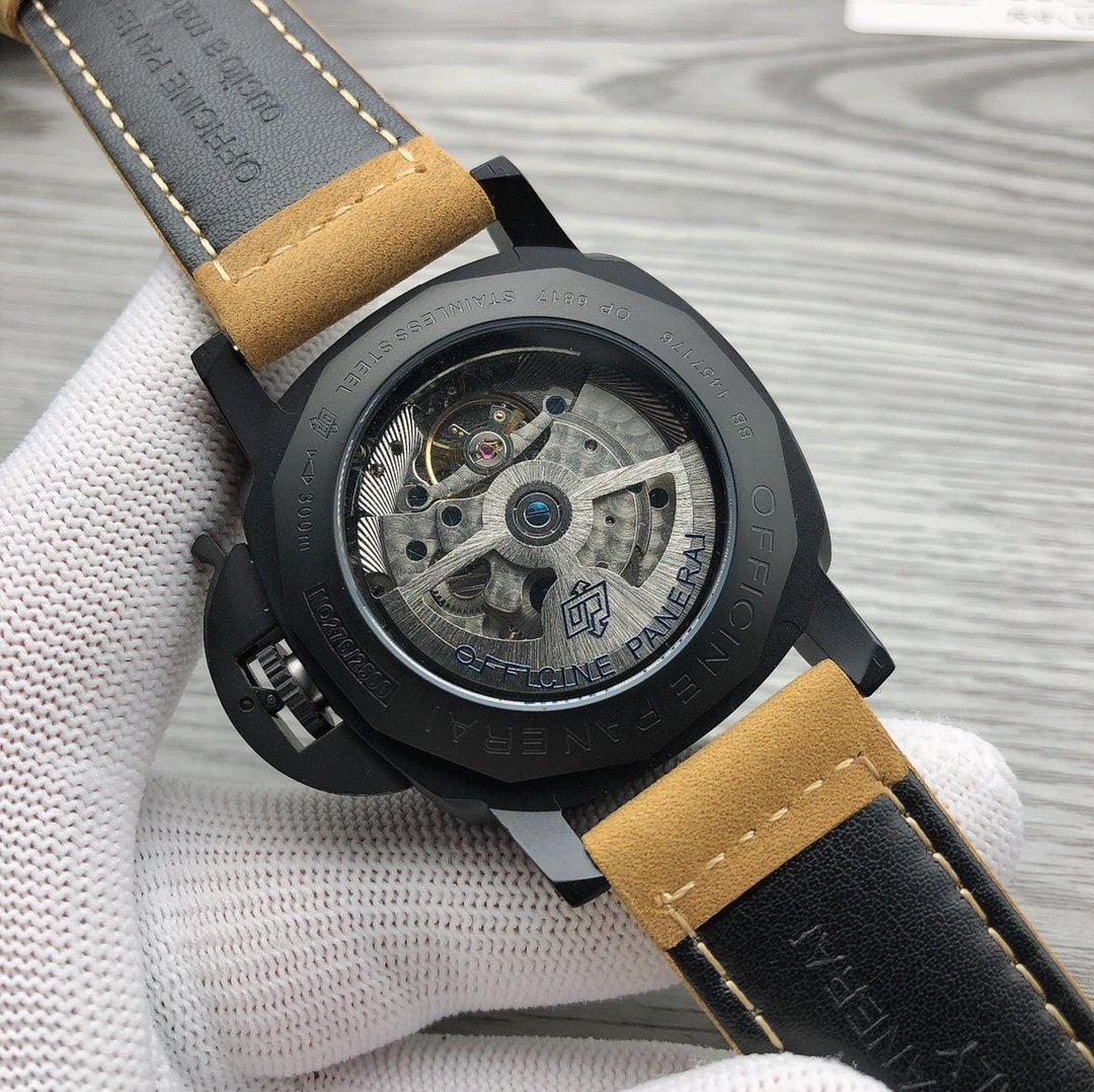 LUMINOR 1950 3 DAYS GMT CERAMIC 44MM BROWN LEATHER