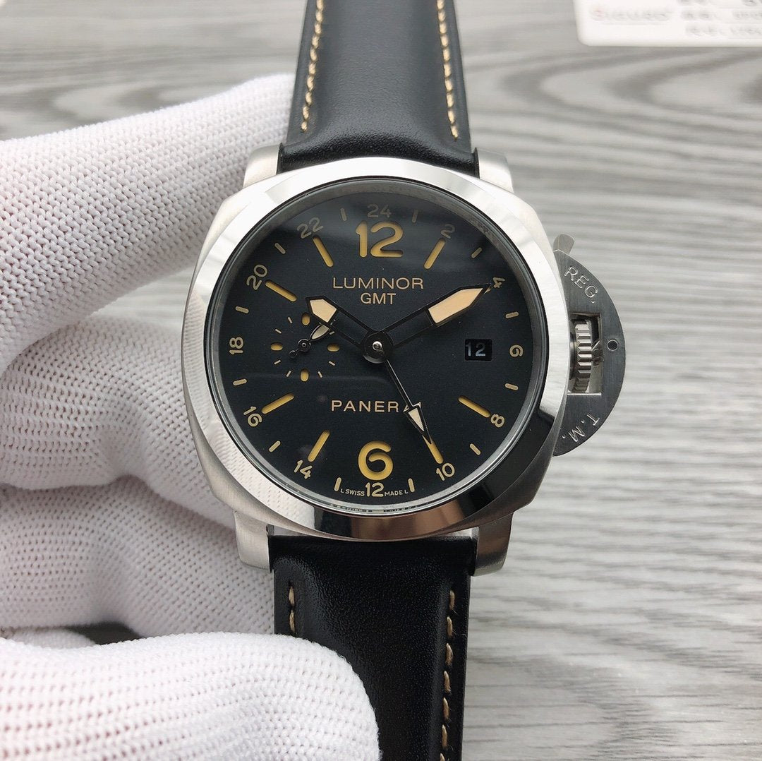 LUMINOR 1950 3 DAYS GMT STEEL CASE BLACK DIAL