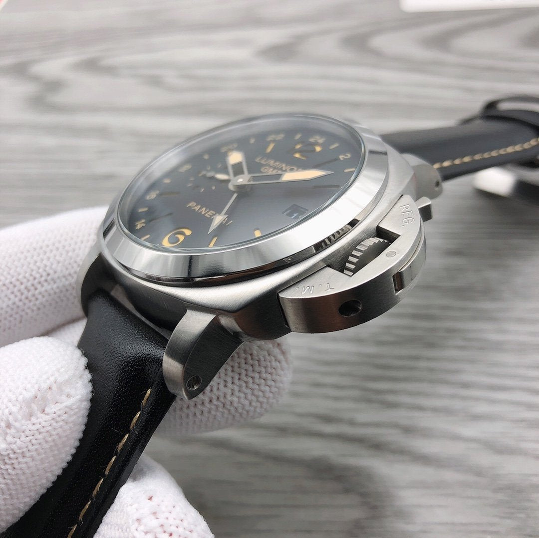 LUMINOR 1950 3 DAYS GMT STEEL CASE BLACK DIAL