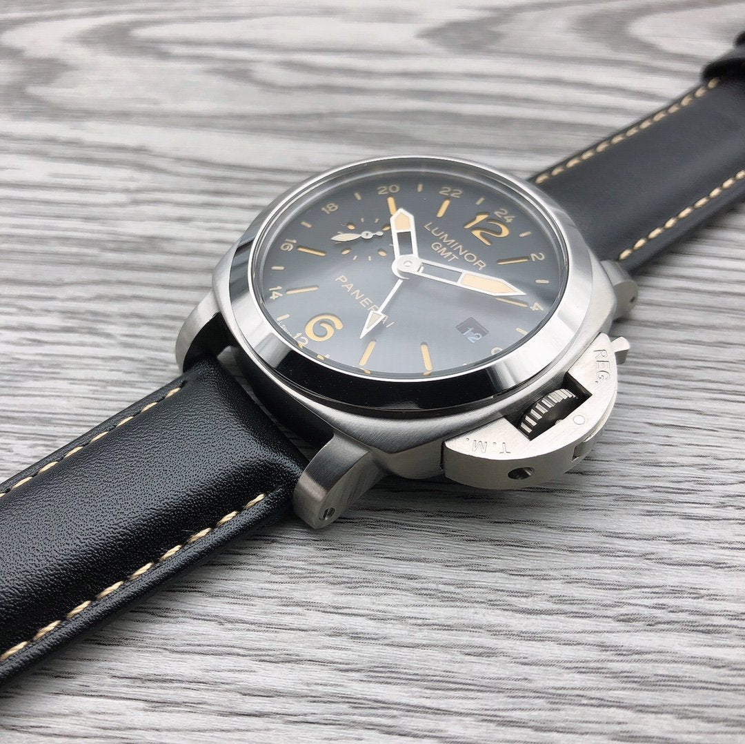 LUMINOR 1950 3 DAYS GMT STEEL CASE BLACK DIAL