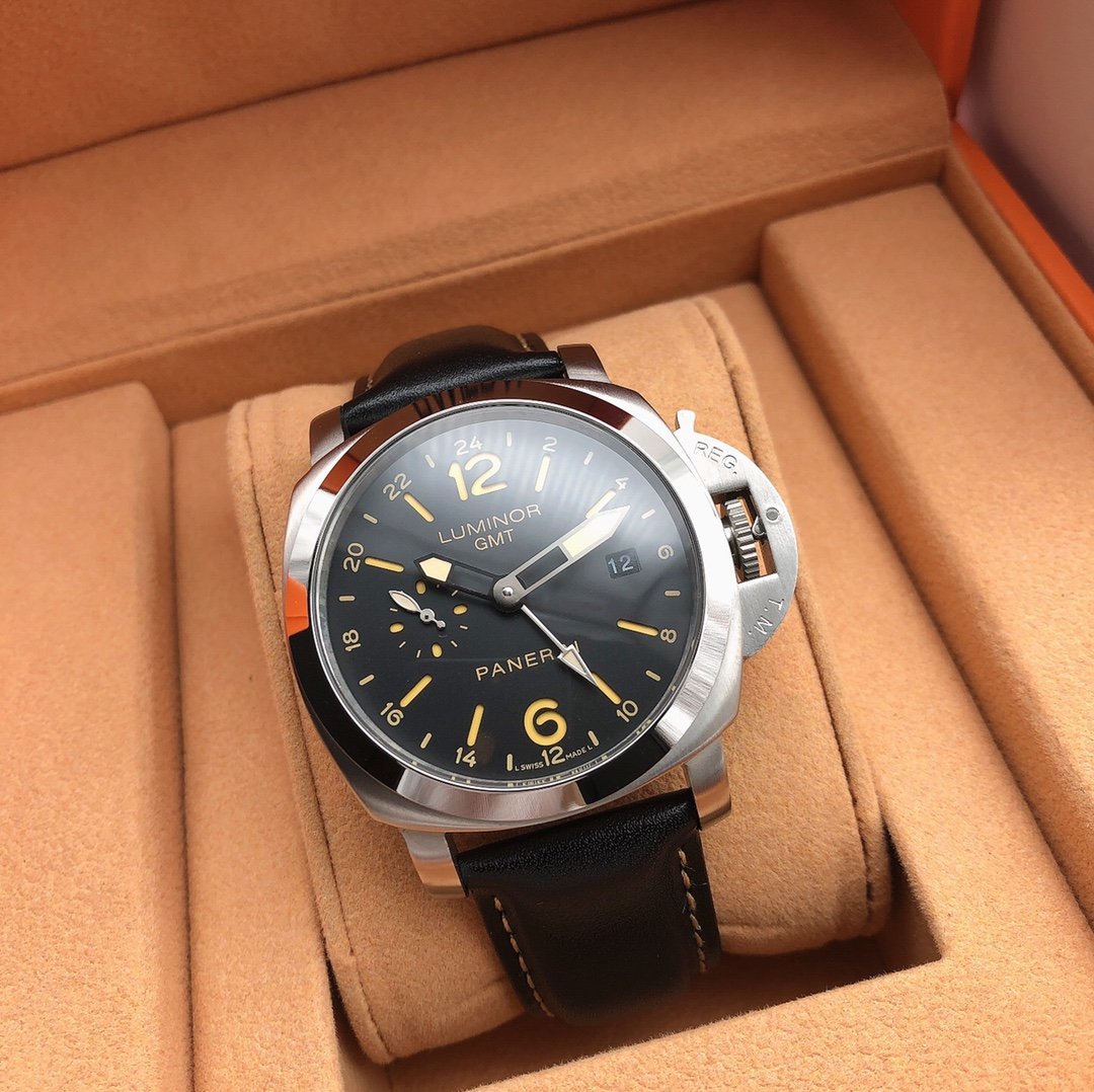 LUMINOR 1950 3 DAYS GMT STEEL CASE BLACK DIAL