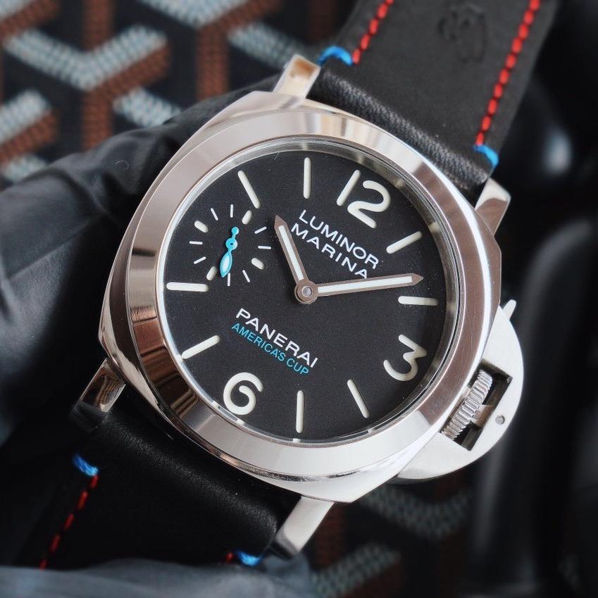 LUMINOR MARINA 47MM STEEL CASE BLACK DIAL AMERICA'S CUP