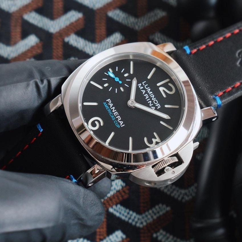 LUMINOR MARINA 47MM STEEL CASE BLACK DIAL AMERICA'S CUP