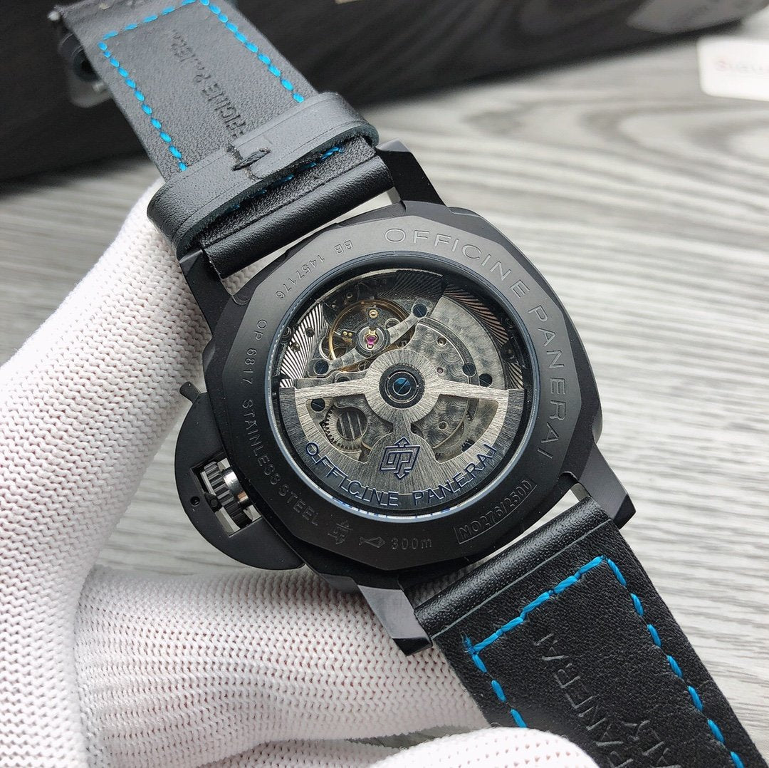 LUMINOR GMT 44MM CARBON AUTOMATIC BLACK LEATHER
