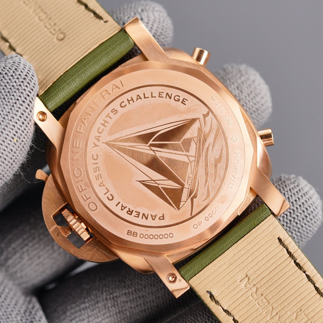 LUMINOR 1950 FLYBACK 44 ROSE GOLD KHAKI DIAL