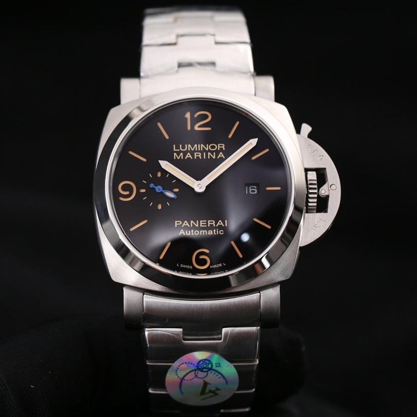 LUMINOR MARINA 47MM STEEL BLACK DIAL